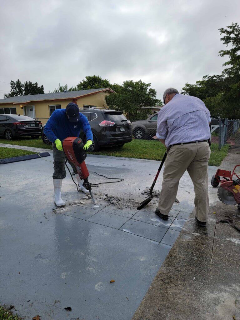 Sewer Lines Excavation under slab