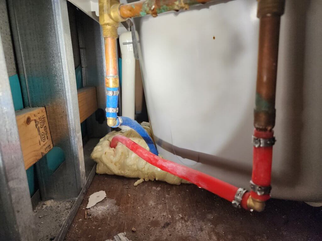 Leaking Tub Water Supply Line Replacement