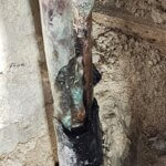 Leaking Copper Pipe Inside Concrete Wall