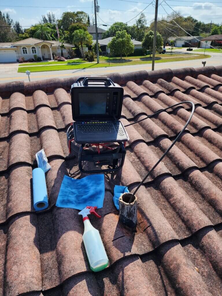 Sewer Line Stack Camera Inspection