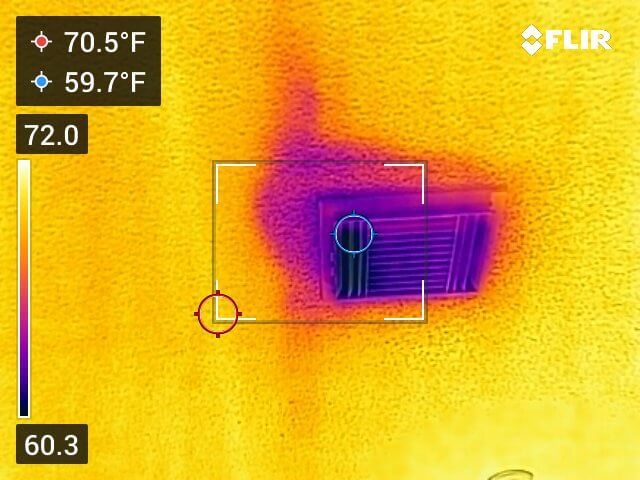 Infrared Camera Image Of Water Leak