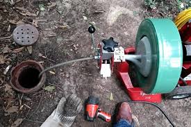 Clearing a Cast Iron Sewer Line with Electric Snake