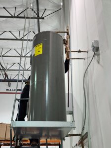 Electric Water Heater Installation on Platform