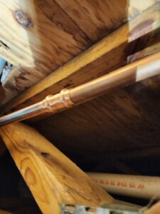 Copper Pipe Leak Repair In Crawl Space