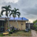 Tarp Set Up, Hurricane Damage Roof.