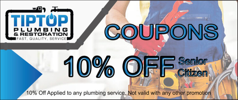 Tip Top Plumbing & Restoration Senior Citizen 10% Off Coupon