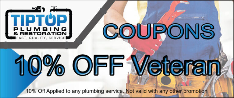 Tip Top Plumbing & Restoration Veteran 10% Off Coupon