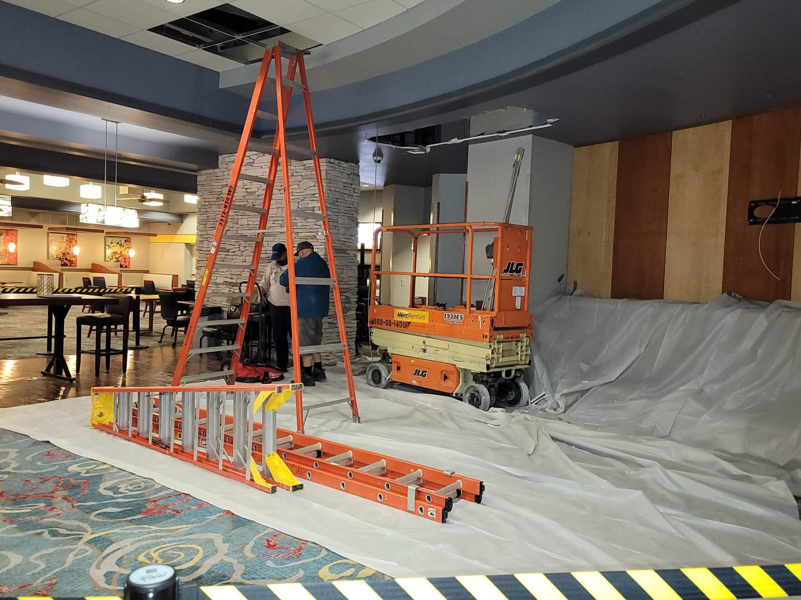 4″ Copper Water Supply Line Repair, Inside Calder Casino