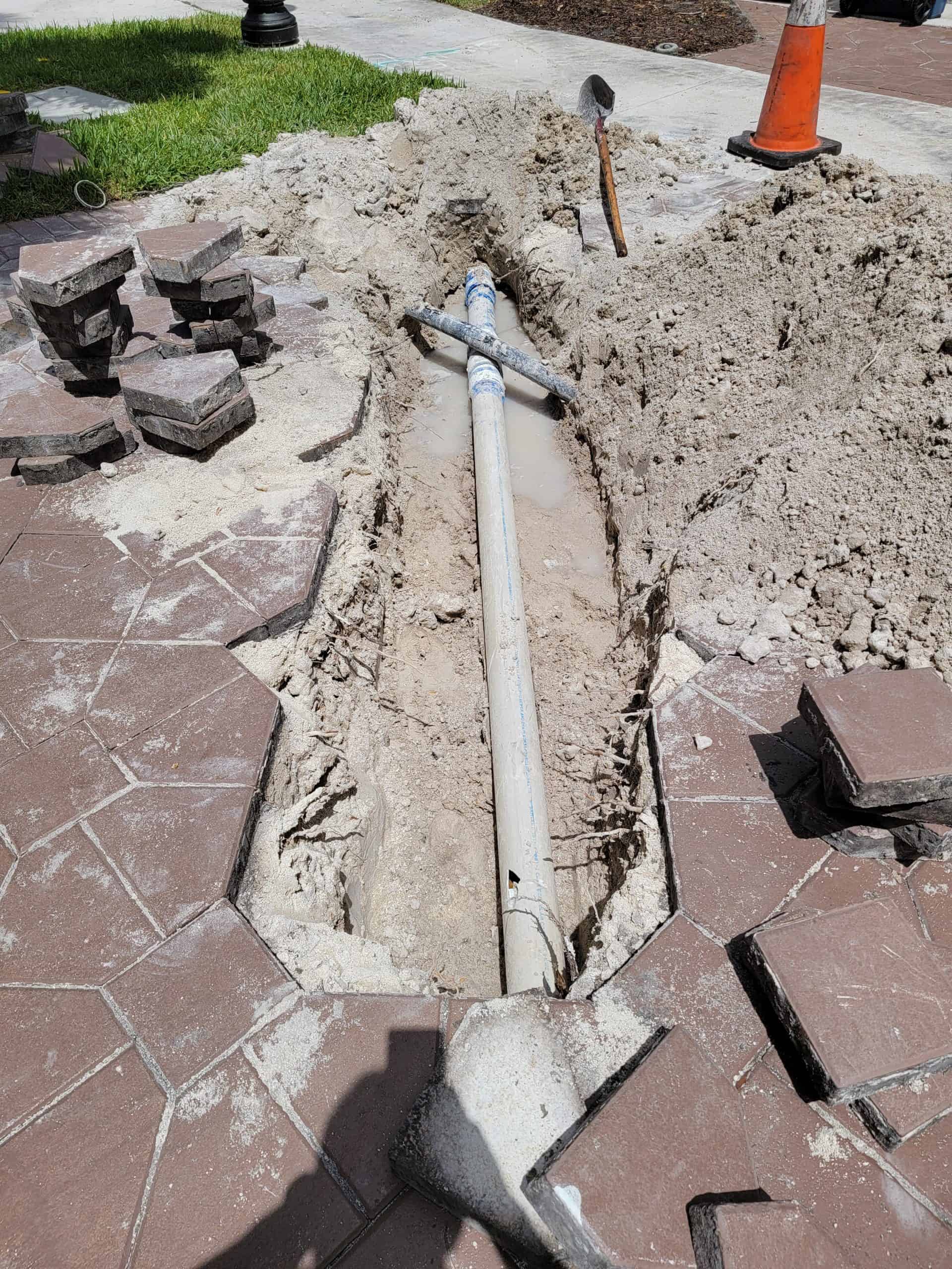 Broken Sewer Line Spot Repair