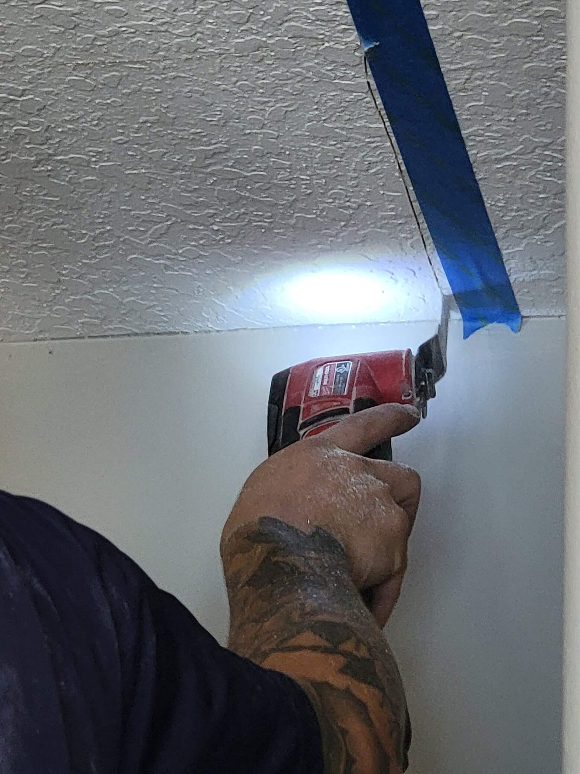 Opening Access Hole For Water Leak Inspection