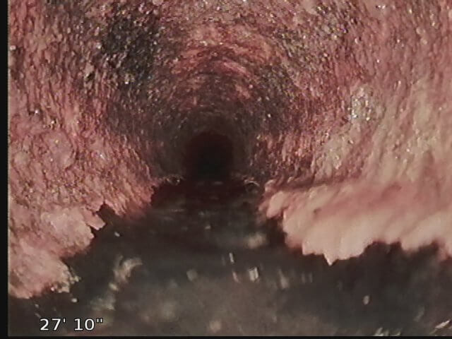 Sewer Pipe Image with Channel Rod