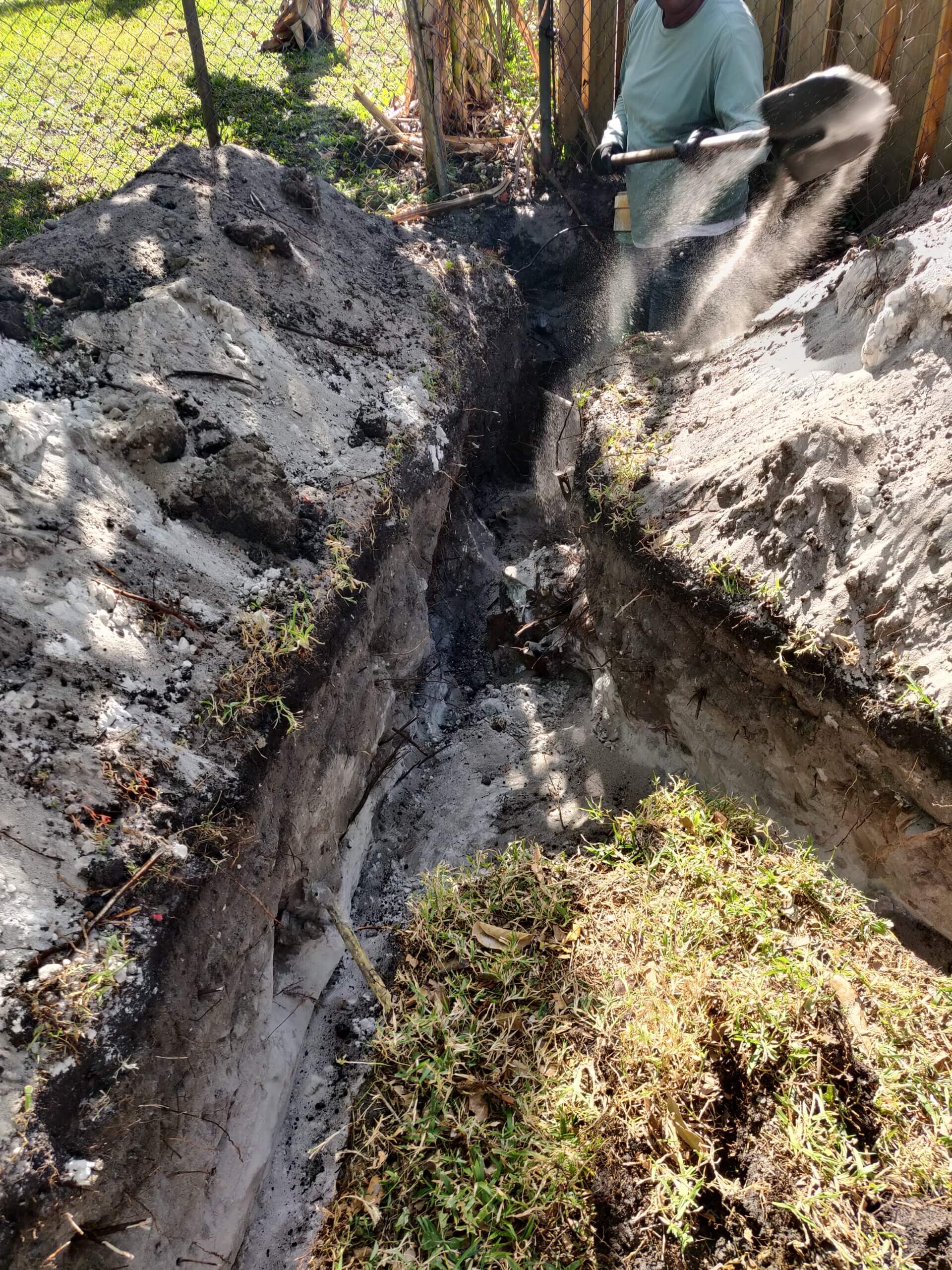 Trench for Sewer Line Replacement