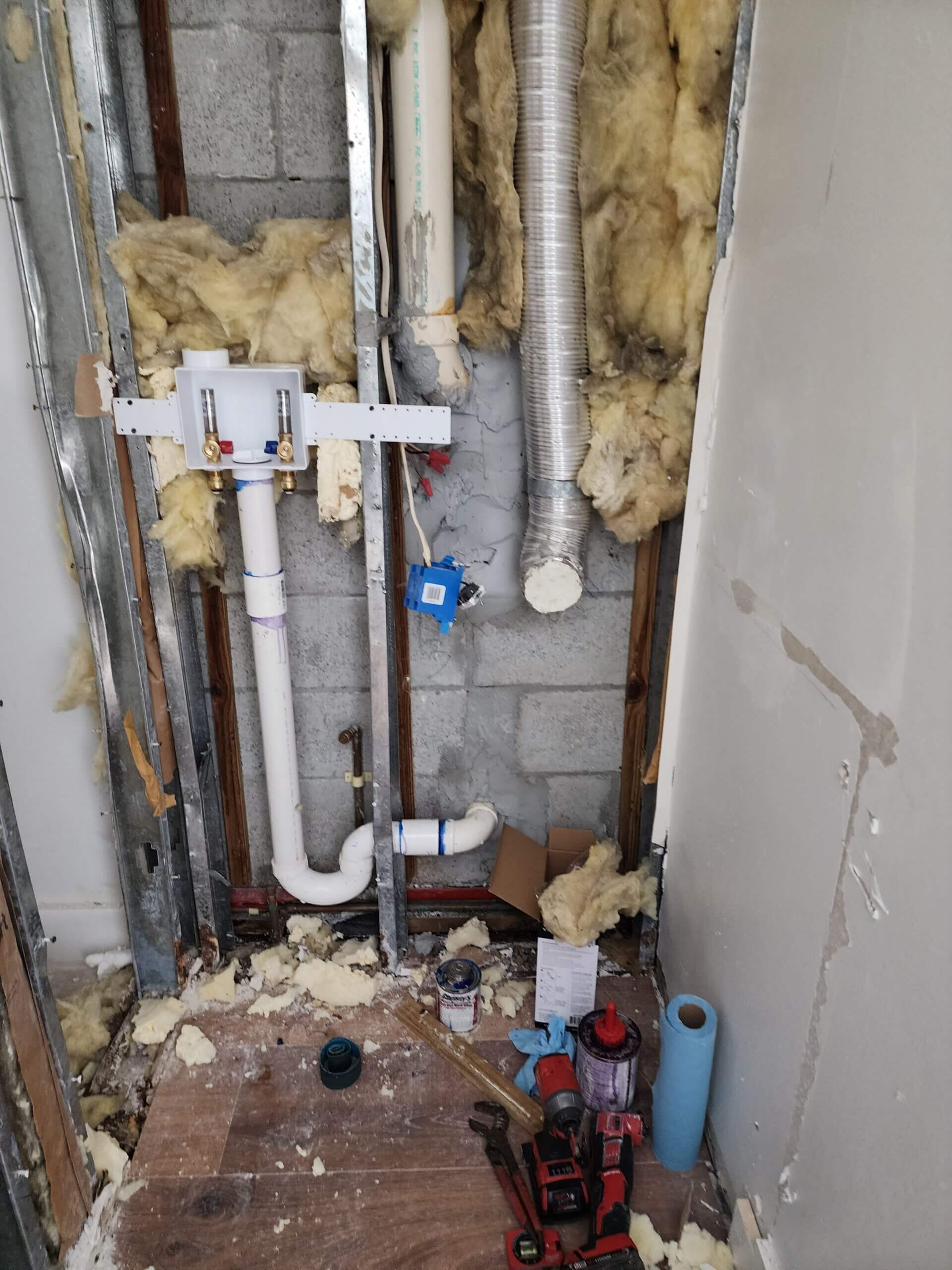 Washer Machine Box Installation