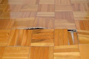 Water Damage on Laminated Floor