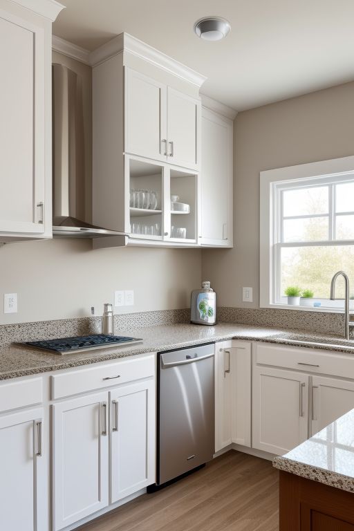 Newly renovated Davie, FL kitchen with modern sink faucet and dishwasher installed.