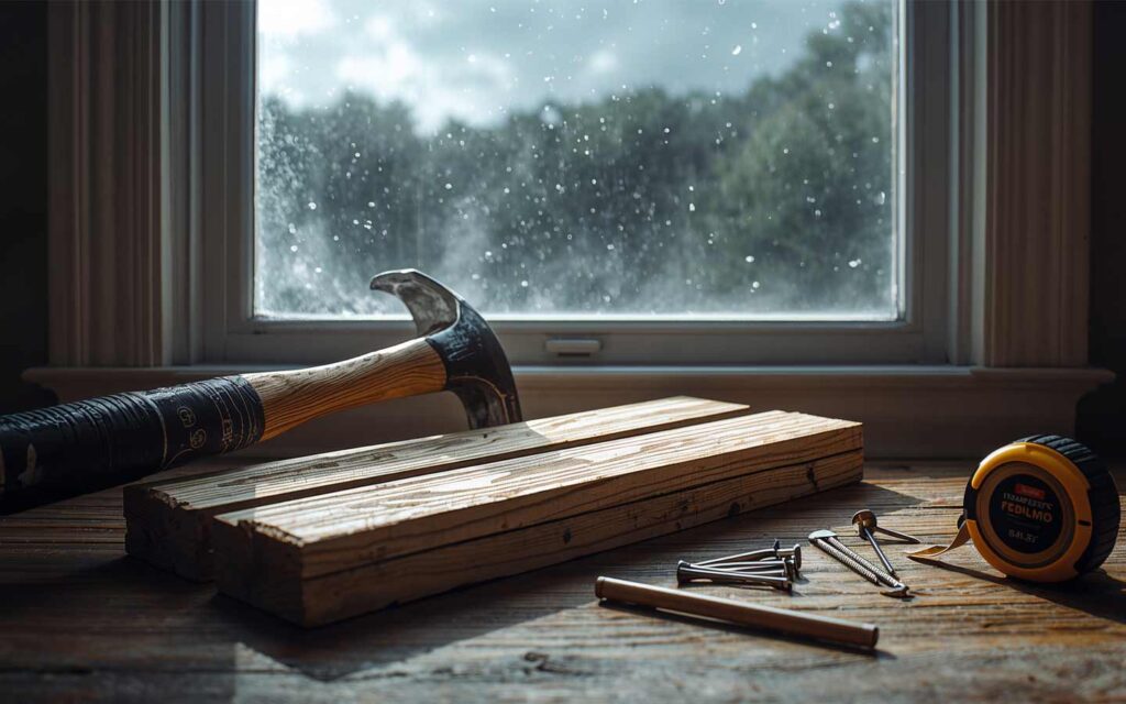 Preparation tools for hurricane board-up service by Tip Top Plumbing & Restoration in Weston, FL.
