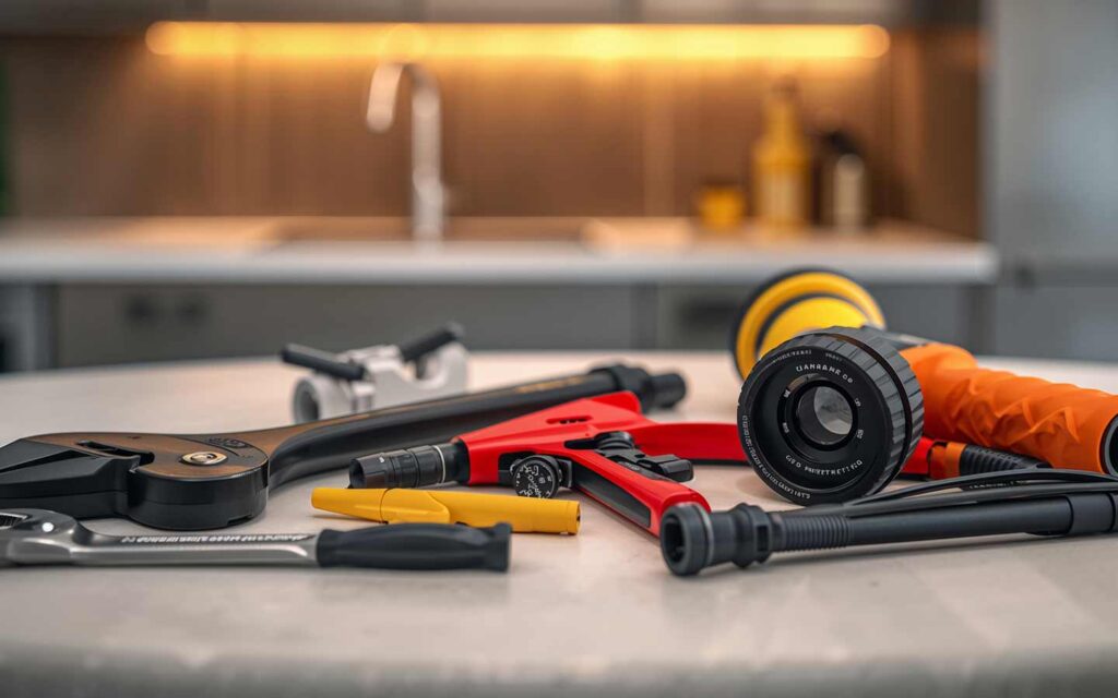 Leak detection and repair tools used by Tip Top Plumbing in Weston, Florida.