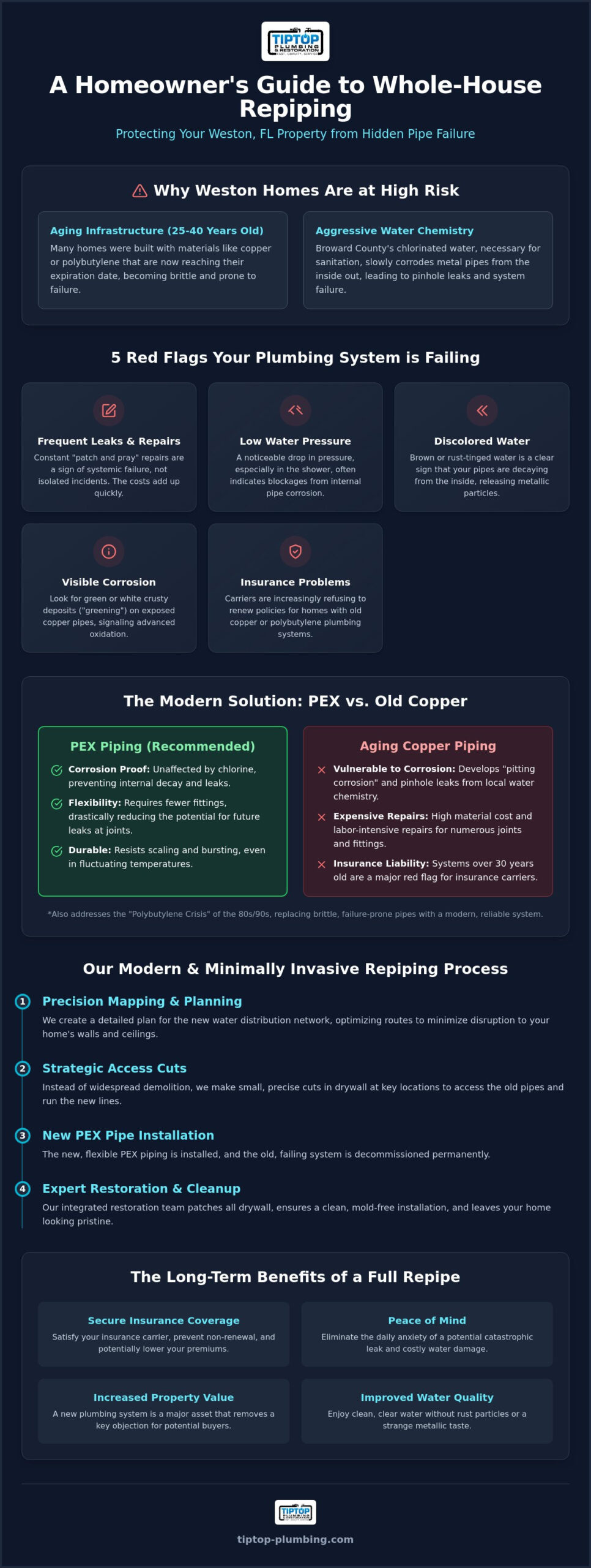 Whole House Repiping in Weston, FL: A Homeowner’s Guide to Modern Solutions
