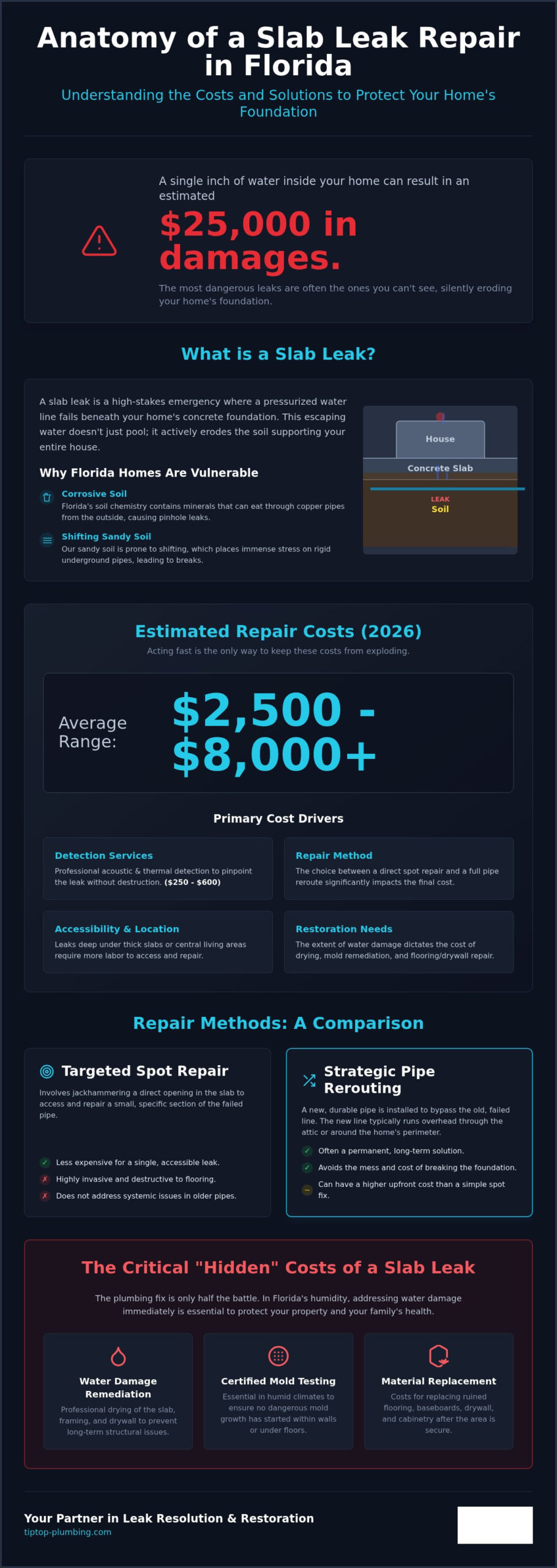 Slab Leak Repair Cost in Florida: 2026 Homeowner’s Pricing Guide