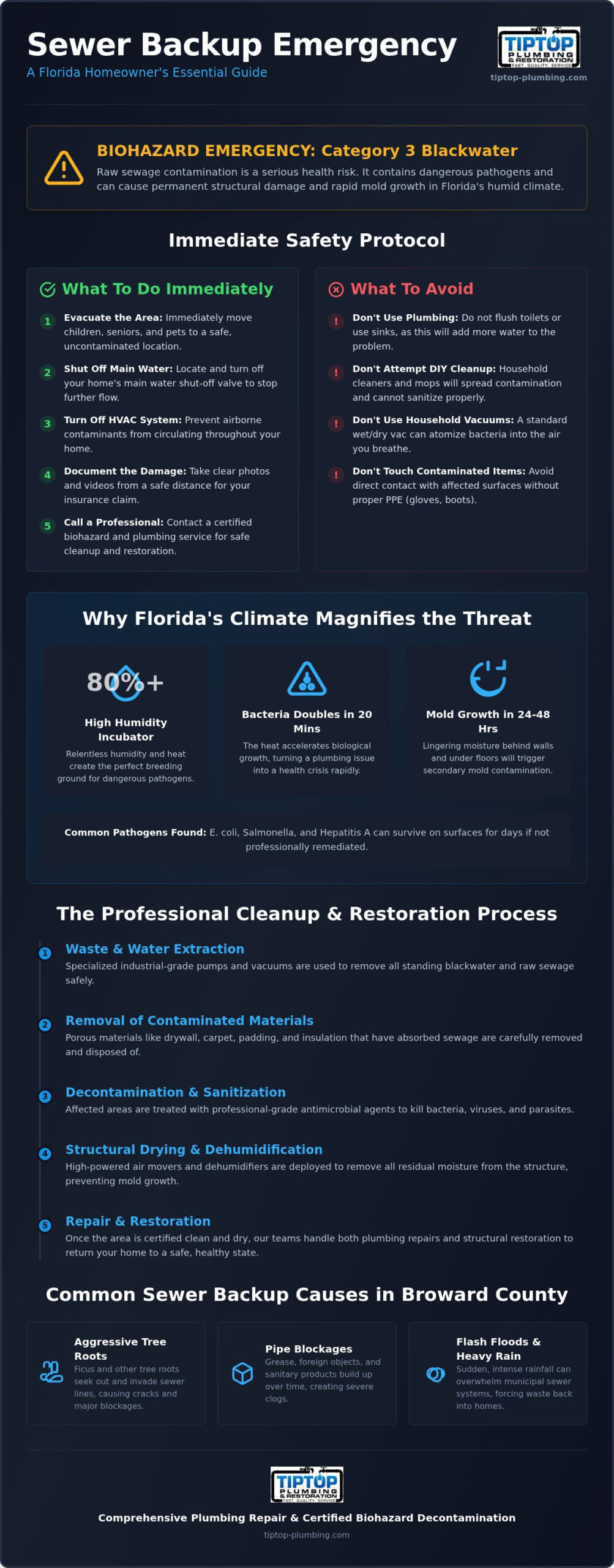 Sewer Backup Cleanup in Florida: A Homeowner’s Step-by-Step Recovery Guide