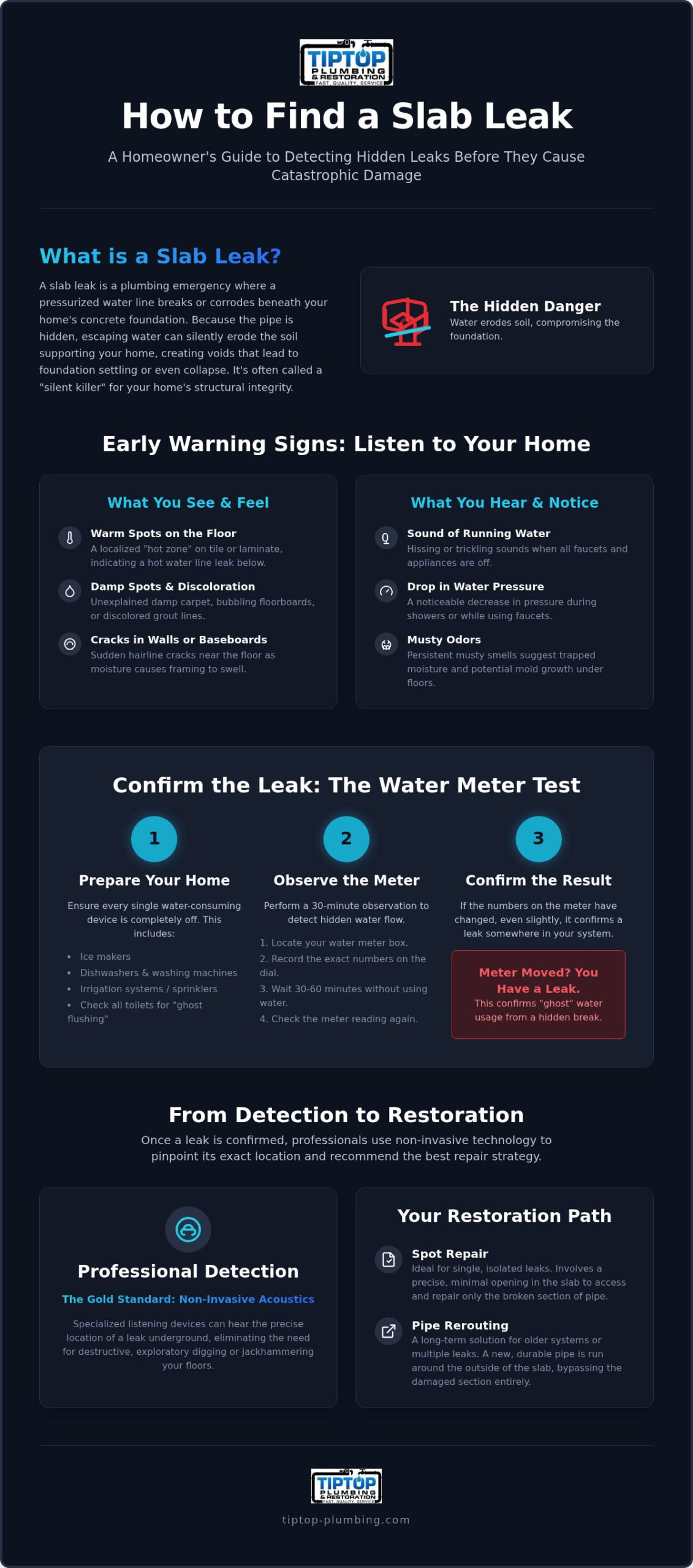 How to Find a Slab Leak: A Homeowner’s Step-by-Step Detection Guide