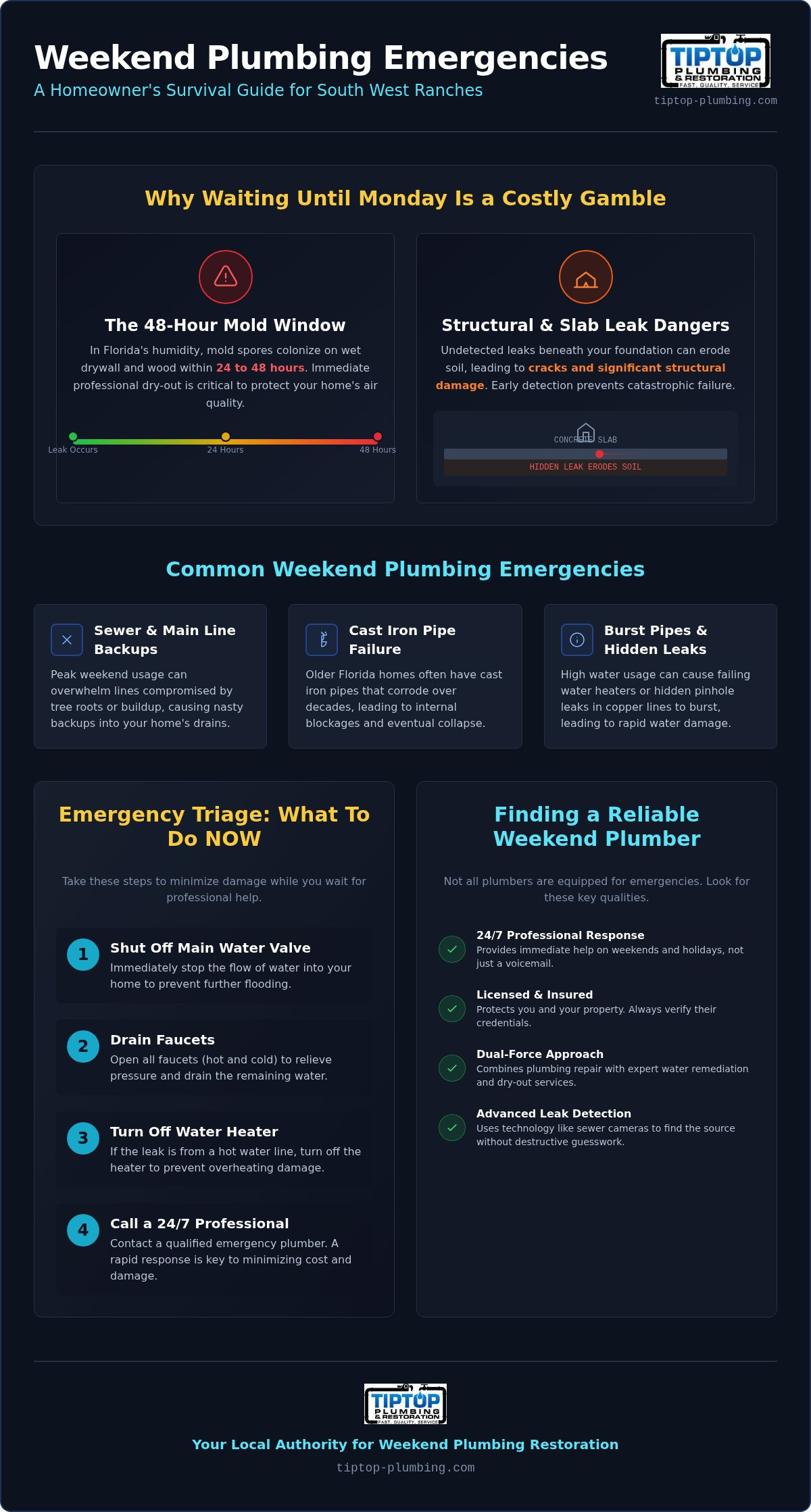 Weekend Plumber South West Ranches: 24/7 Emergency Response (2026)