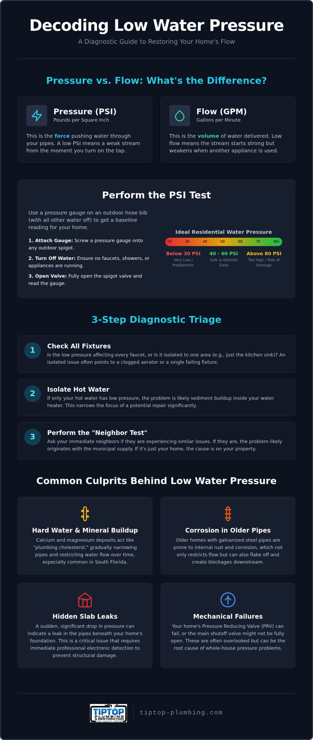 Low Water Pressure Causes: The Broward County Homeowner’s Guide (2026)