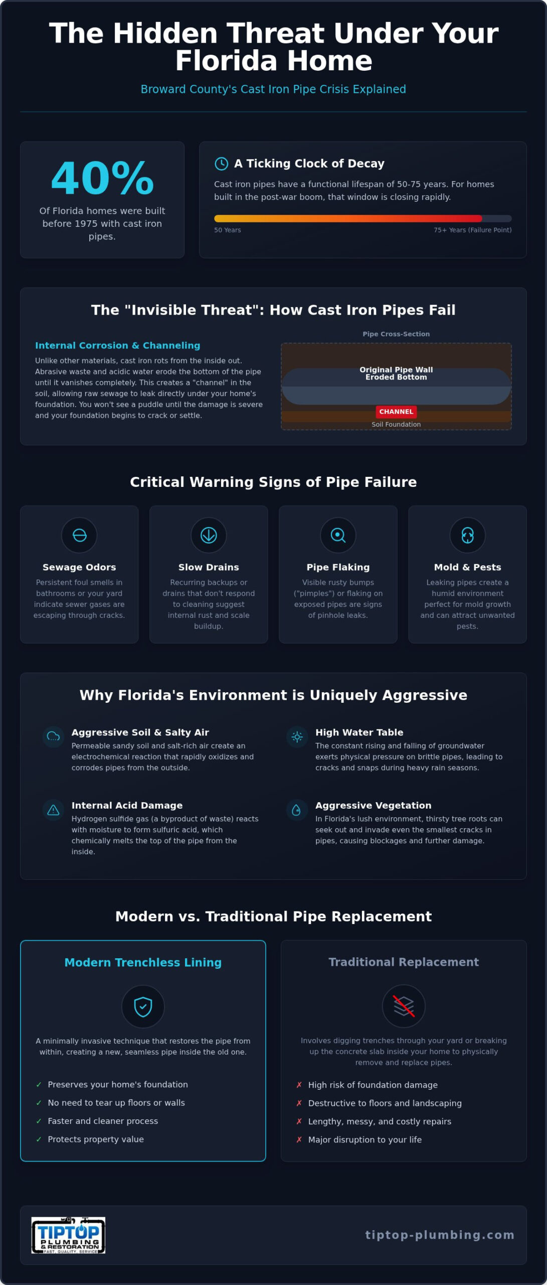 Cast Iron Pipe Replacement in Broward County: The Complete 2026 Homeowner’s Guide