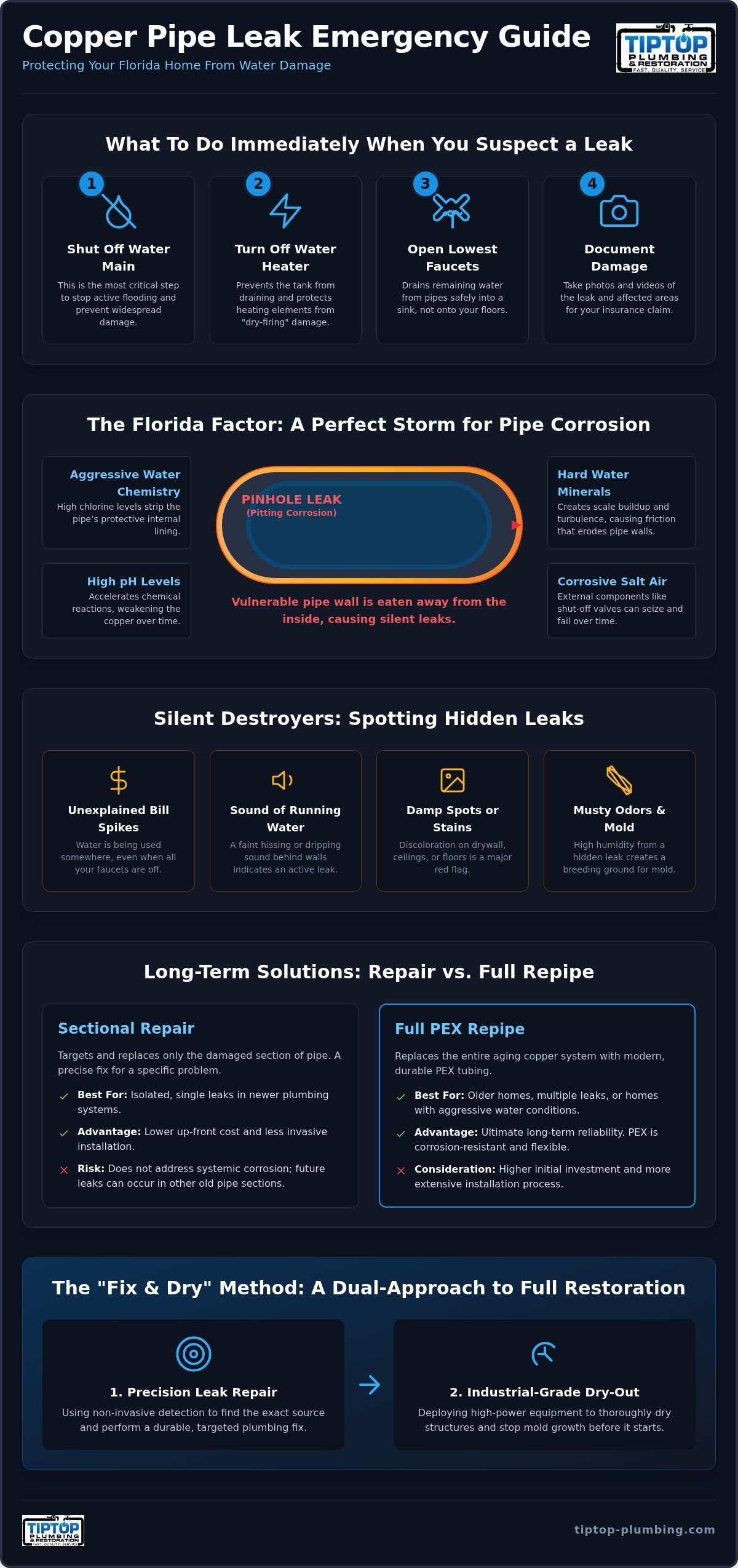 Copper Pipe Leak Repair in Florida: Emergency Triage and Professional Restoration (2026)