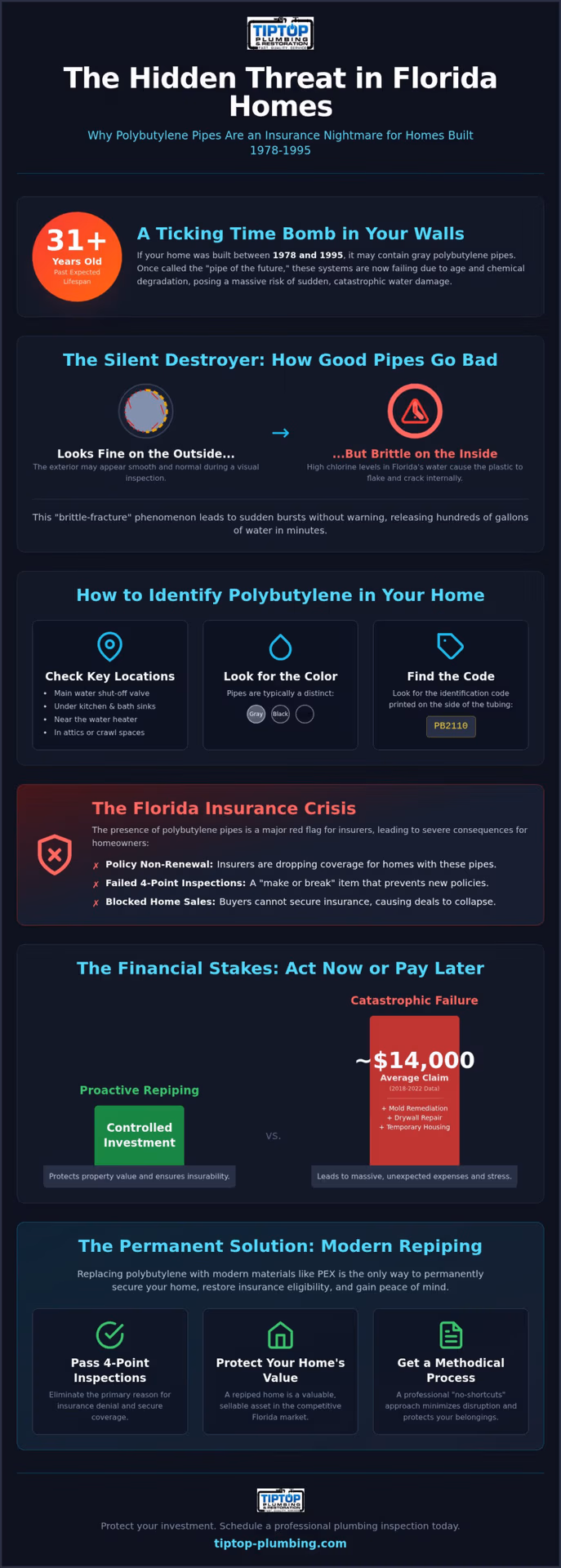 Polybutylene Pipe Replacement Florida: A Homeowner’s Guide to Repiping & Insurance