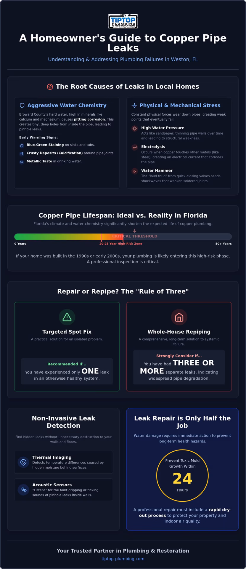 Copper Pipe Leak Repair in Weston, FL: Professional Fixes & Restoration