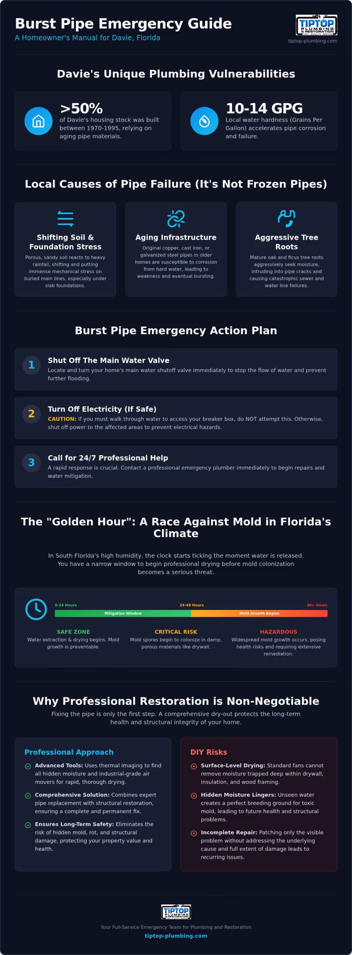 Burst Pipe Repair in Davie, FL: Emergency Response & Restoration Guide