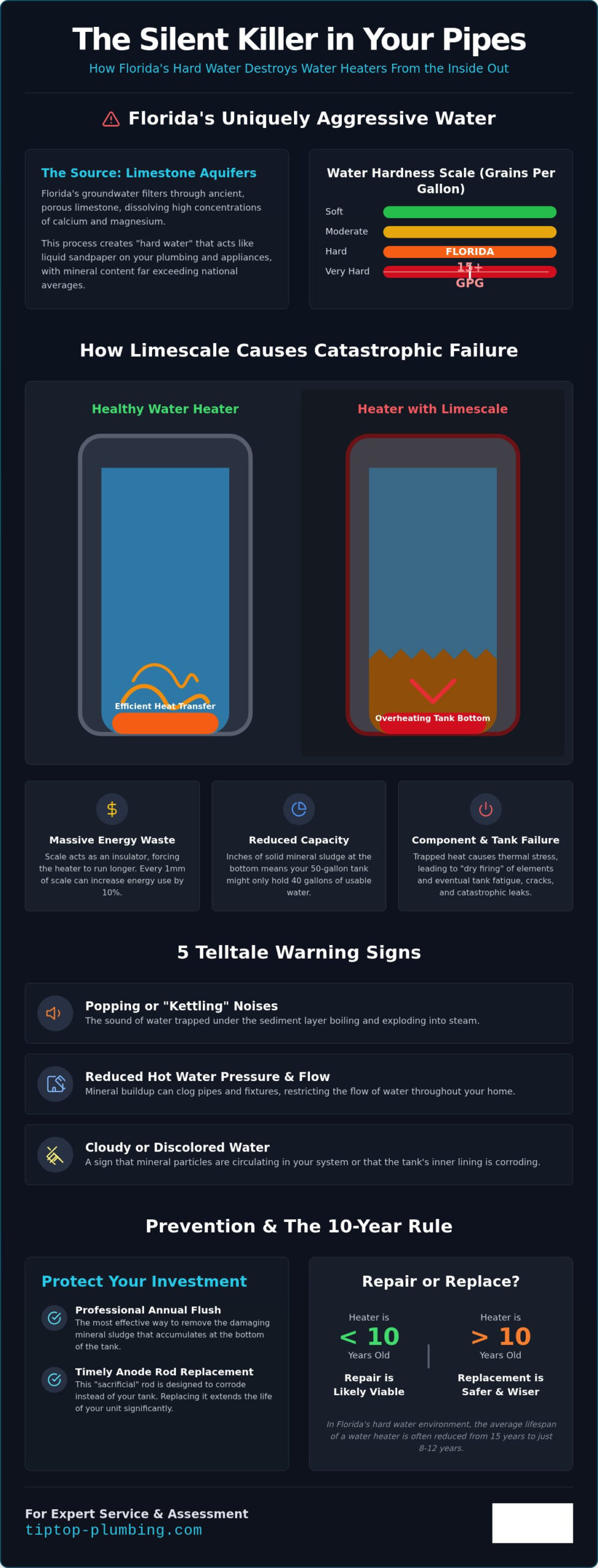 Hard Water Water Heater Damage in Florida: The Silent Killer of Your Home’s Comfort