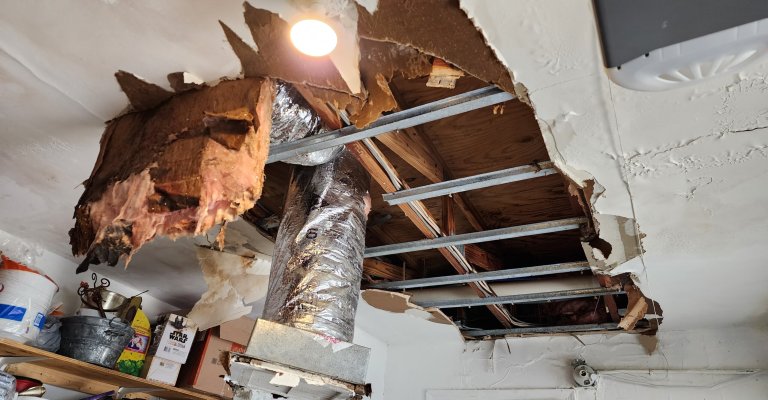 Roof Damaged After Polybutylene Pipe Leak